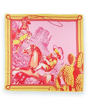 Gresham Blake Rodeo Silk Scarf - Pink
