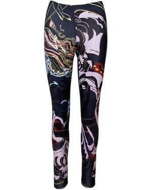 ARTISTA Bath Printed Leggings - Blue