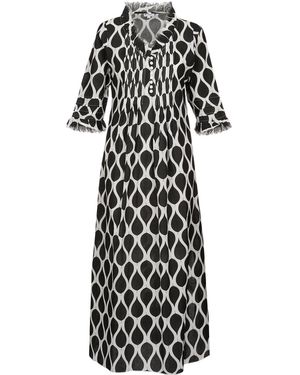 At Last Cotton Annabel Maxi Dress - Black