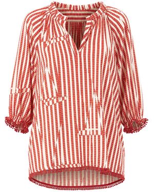 Adrift Clothing Robin Cotton Silk Blouse - Red