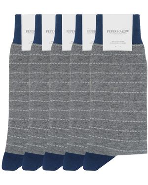 Peper Harow - Made in England Groomsmen's Socks Bundle - Grey