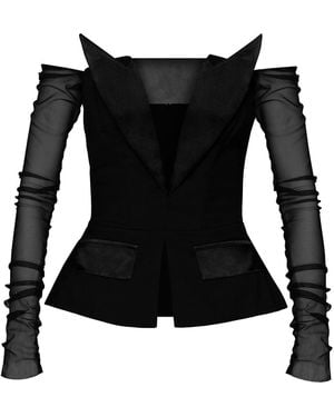 Vestiaire d'un Oiseau Libre Tuxedo Corset Top - Black