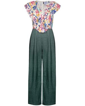 Maison Qala Matching Tattoos Jumpsuit - Green