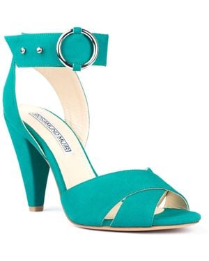 Rosamund Muir London Montana Jungle Suede Heels - Blue