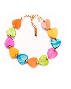 Adriana Pappas Designs Hearts Bracelet - Yellow