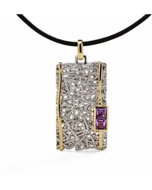 German Kabirski Verina Amethyst Pendant - White