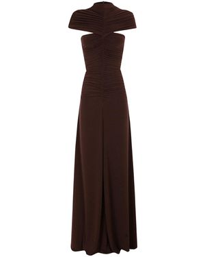 Koahari Drama Dress - Brown