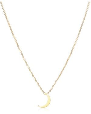 C.J.M Solid Moon Necklace - Metallic