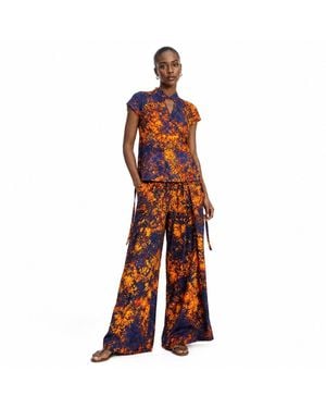 Chuks Collins Ajah Collection – Wide-Leg Trousers - Blue