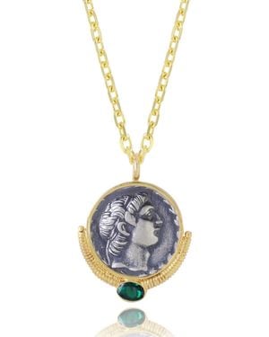 Ece London The Alexander Coin Pendant Ii - Blue