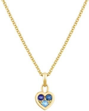 Dinny Hall My World Gem Heart Pendant - Metallic