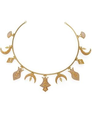 Dhwani Bansal Adjustable Hamsa Choker - Metallic