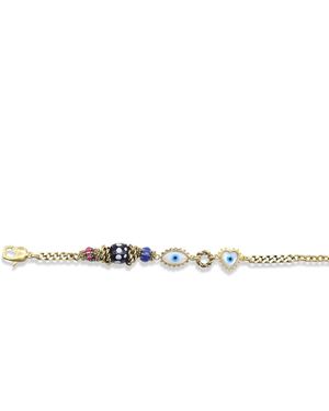 Bayemeyc Alessia Evil Eye Charm Bracelet - Black