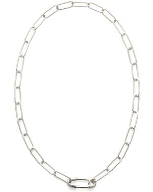 Kris Nations Safety Pin Chain Necklace - Metallic