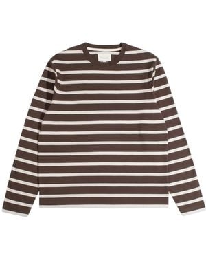 Far Afield Breton Stripe T-Shirt - Brown