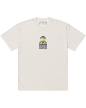 Anchor and Crew Neutrals Faded Bone Desert Surf Explore Co. Oversized Cotton T-Shirt - White