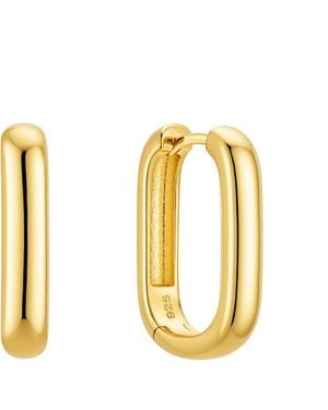 Nazzar Bold U Hoop Earrings - Metallic