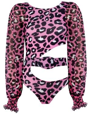 Nur Karaata Ella Leo Swimsuit - Purple
