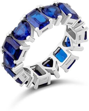 SHYMI Heart And Emerald Eternity Band - Blue