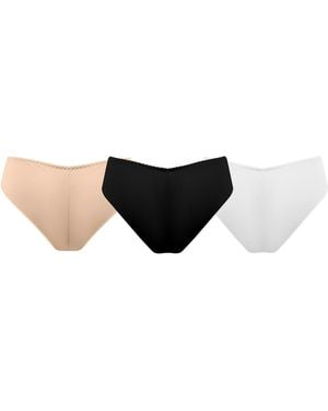 Daily Underwear Neutrals Set Microfiber Brazilian Knickers - Black
