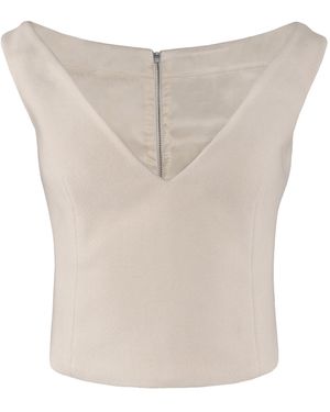 Vestiaire d'un Oiseau Libre Wool Corset Top - White
