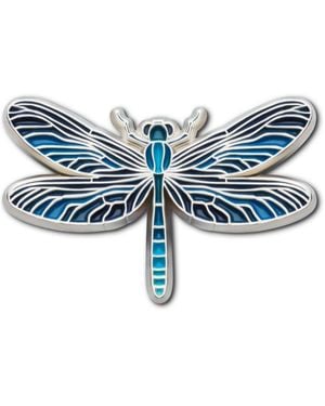 Make Heads Turn Enamel Pin Dragonfly Dark - Blue