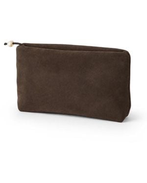 C. Grassi Small Bolster Clutch - Brown