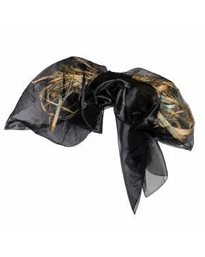 Miro Misljen Nocturne Sculptural Veil Headpiece - Black