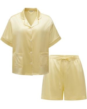 NOT JUST PAJAMA Timeless Collection Short Pyjama Set - Yellow