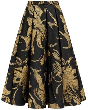Cedar Rose Audrey Skirt Jacquard Brocade - Black