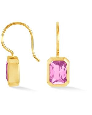 Dower & Hall Octagon Quartz Earrings - Metallic