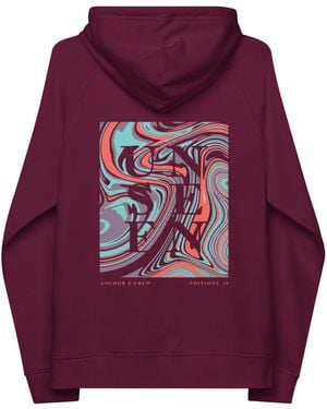 Anchor and Crew Burgundy Eighteen Unseen Editions Organic Cotton Hoodie - Purple