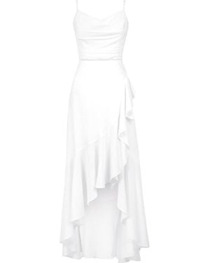 ALINA CERNĂTESCU Volla Linen Dress With Ruffles - White