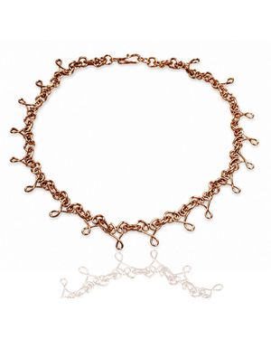 Anatoliacraft Copper Chain Statement Necklace - Metallic