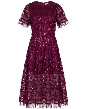 POST MERIDIEM Bordeaux Sequin Dress - Purple