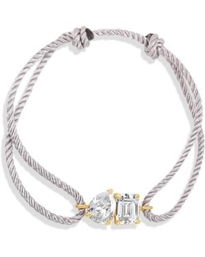 SHYMI Two Stone Prong Set Adjustable Rope - Metallic