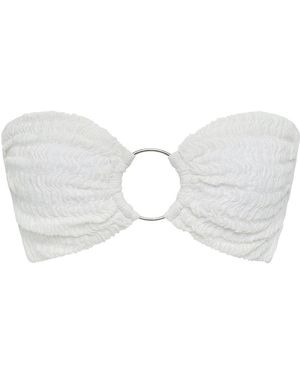 Montce Seychelles Tori Ties Bandeau Bikini Top - White
