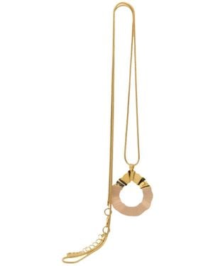 Nart Nature Making Art Neutrals The Gout Buriti Natural Fibre Necklace - Metallic