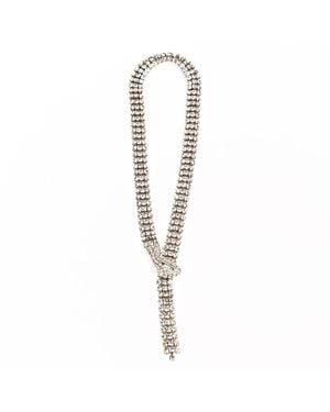 Addicted Neutrals Dragon Necklace Snake - Metallic