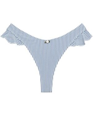Montce Classic Stripe Kelly Bikini Bottom - Blue