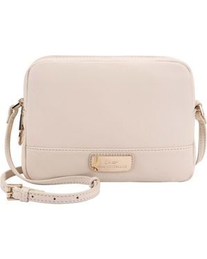 Paul Costelloe Pendula Leather Crossbody Bag - Natural