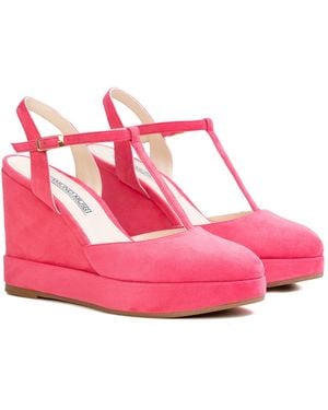 Rosamund Muir London Jeanne Suede Wedges - Pink