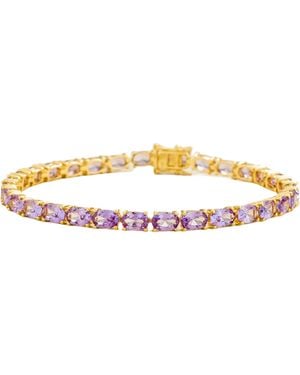 Juvetti Salto Tennis Bracelet Set With Sapphire - Metallic