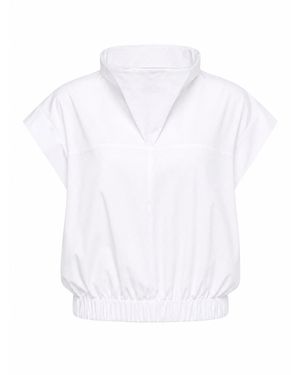 Mirimalist Jasper High Collar Shirt - White