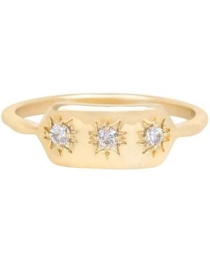 Zohreh Diamond Starburst Ring 9K - Natural
