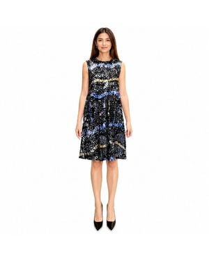 Chuks Collins Ajah Collection – Printed A-Line Dress - Blue