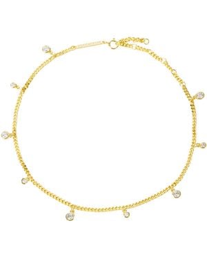BLOOMTINE | Earth Angel HQ Illuminess Vermeil 'Apah Water Goddess' Droplet Anklet - Metallic