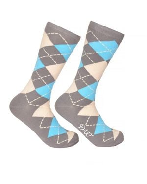DAVID WEJ Patterned Socks - Blue