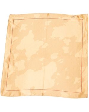 Santuario Neutrals Silk Cowhide Pattern Scarf - Natural