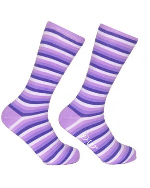 DAVID WEJ Neutrals Striped Socks - Purple